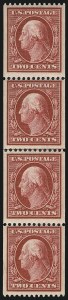 Sale 1019, Lot 730, 1908-09 Washington-Franklin Issues (Scott 332-355)