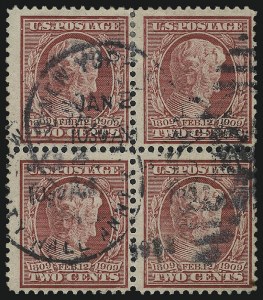 Sale 1019, Lot 748, 1909 Washington-Franklin Bluish Paper (Scott 357-366, 369)