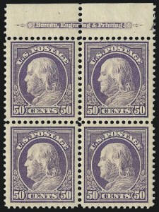 Sale 1019, Lot 804, 1912-15 Washington-Franklin Issues (Scott 406c-460)