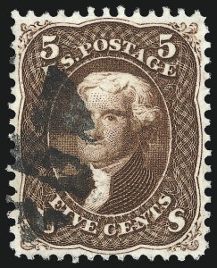 Sale Number 1024, Lot Number 128, 2c-24c 1863-68 Issue (Scott 73-78)