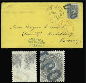 Sale 1024, Lot 136, 2c-24c 1863-68 Issue (Scott 73-78)