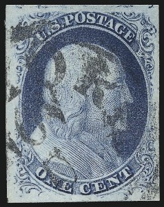 Sale 1024, Lot 24, 1c 1851-56 Issue (Scott 5-9)