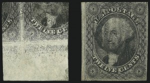Sale 1024, Lot 51, 12c 1851-56 Issue (Scott 17)