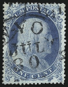 Sale Number 1024, Lot Number 52, 1c 1857-60 Issue (Scott 18-24)