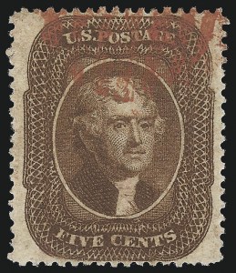 Sale 1024, Lot 73, 5c 1857-60 Issue (Scott 27-30A)