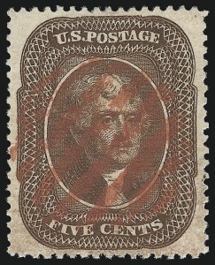 Sale 1024, Lot 74, 5c 1857-60 Issue (Scott 27-30A)