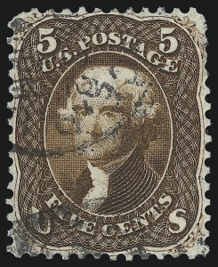 Sale 1024, Lot 89, 1861 Issue First Designs and First Colors (Scott 57-61)
