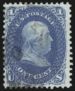 Sale 1024, Lot 97, 1c 1861-66 Issue (Scott 63)