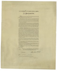 Sale 1025, Lot 108A, The Emancipation Proclamation