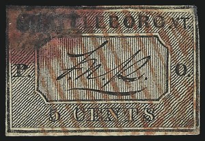 Sale 1025, Lot 20, Postmasters Provisionals: Brattleboro Vt.