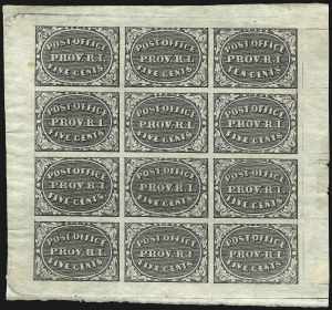 Sale 1025, Lot 27, Postmasters Provisionals: Providence R.I.