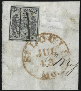 Sale 1025, Lot 35, Postmasters Provisionals: St. Louis Mo.