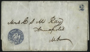 Sale 1025, Lot 9, Postmasters Provisionals: Annapolis Md.