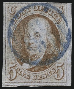 Sale 1026, Lot 1119, 1847 Issue and 1875 Reproduction (Scott 1-4)