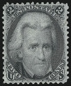 Sale 1026, Lot 1220, 1861-66 Issue (Scott 56-76), 2c Black (73) Sale 1026, Lot 1220, 1861-66 Issue (Scott 56-76)