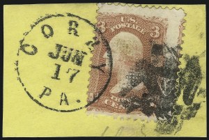 Sale 1026, Lot 1241, 1867-68 Grilled Issue and 1875 Re-Issue (Scott 79-109)