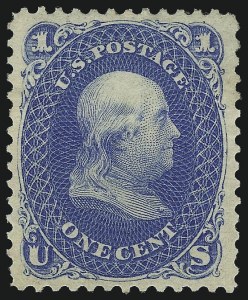 Sale 1026, Lot 1247, 1867-68 Grilled Issue and 1875 Re-Issue (Scott 79-109)