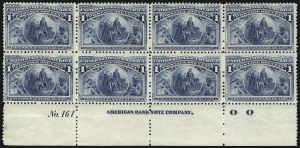 Sale 1026, Lot 1307, 1893 Columbian Issue (Scott 230-245)