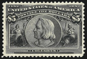 Sale 1026, Lot 1329, 1893 Columbian Issue (Scott 230-245), $5.00 Columbian (245) Sale 1026, Lot 1329, 1893 Columbian Issue (Scott 230-245)