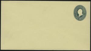 Sale 1026, Lot 1569, Newpapers thru Postal Stationery, 2c Green on Amber Manila entire, Die 89 (U323) Sale 1026, Lot 1569, Newpapers thru Postal Stationery