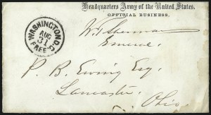 Sale 1026, Lot 1738, United States Postal History: Autographs and Free Franks