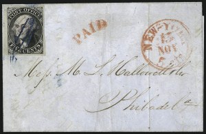 Sale 1026, Lot 1779, Postmasters Provisionals thru 1847 Issue on Cover
