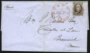Sale 1026, Lot 1784, Postmasters Provisionals thru 1847 Issue on Cover