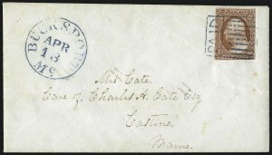 Sale 1026, Lot 1798, 1851-57 Issues on Cover