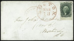 Sale 1026, Lot 1803, 1851-57 Issues on Cover