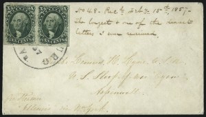 Sale 1026, Lot 1804, 1851-57 Issues on Cover
