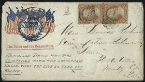 Sale 1026, Lot 1809, 1851-57 Issues on Cover