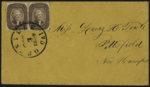 Sale 1026, Lot 1813, 1851-57 Issues on Cover