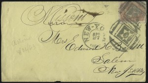 Sale 1026, Lot 1819, 1861-68 Issues on Cover