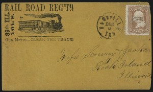 Sale 1026, Lot 1823, 1861-68 Issues on Cover