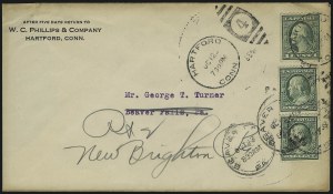 Sale 1026, Lot 1877, Washington-Franklin thru Later Issues on Cover