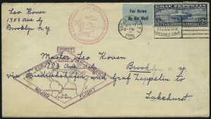 Sale 1026, Lot 1887, Air Post and Pioneer Flights thru Back-of-Book on Cover