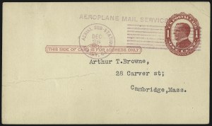 Sale 1026, Lot 1894, Air Post and Pioneer Flights thru Back-of-Book on Cover