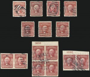 Sale 1028, Lot 312, 2c Shield Issue (Scott 319-320)