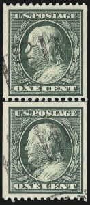 Sale 1028, Lot 353, 1909 Commemorative Issues, 1910-11 Perf 12 Single-Line Watermark Issue (Scott 367-389)