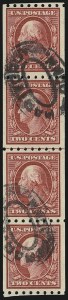 Sale 1028, Lot 360, 1910-13 Perf 8-1/2 Single-Line Watermark Coil Issue (Scott 390-396)