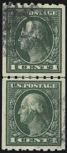 Sale 1028, Lot 376, 1912-14 Perf 12 Double-Line Watermark Issue-New Designs (Scott 405-422)