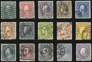Sale 1028, Lot 407, Perf 11 Double-Line Watermark Issue, 1916-17 Perf 10 Unwatermarked Issue (Scott 461-480)