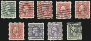 Sale 1028, Lot 445, 1918-20 Offset Printing Issues (Scott 525-536)