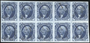 Sale 1031, Lot 1002, First Issue Imperforate