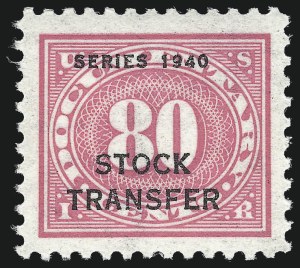 Sale 1031, Lot 1124, Stock Transfer