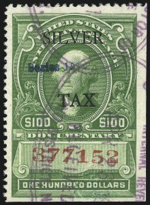 Sale 1031, Lot 1205, Silver Tax, Potatoes, Narcotics