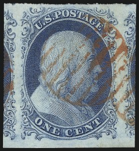 Sale 1032, Lot 3014, 1c 1851-56 Issue (Scott 5A-9)