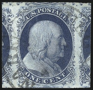 Sale 1032, Lot 3017, 1c 1851-56 Issue (Scott 5A-9)