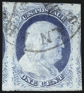 Sale 1032, Lot 3022, 1c 1851-56 Issue (Scott 5A-9)