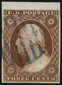 Sale 1032, Lot 3026, 3c 1851-56 Issue (Scott 10-11A)